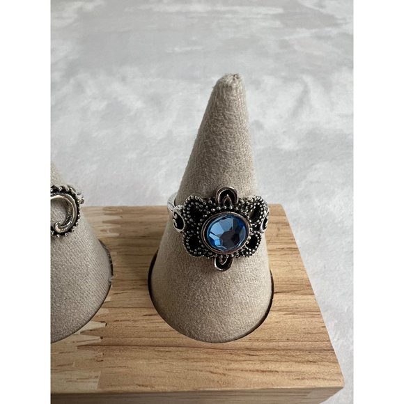 Ladies BOHO Turquoise Earrings and Ring Set of 6 - Picture 5 of 7